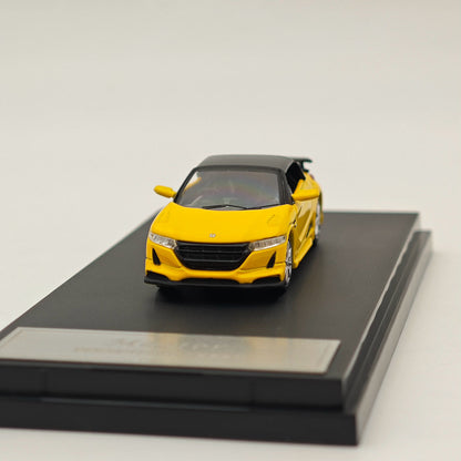 Master 1:64 Honda S660 Mugen Cabriolet Jouets moulés sous pression Modèles de voitures Collection Cadeaux Édition limitée