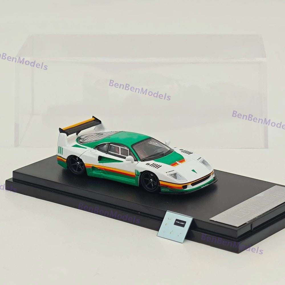 Ghost Player 1/64 F40 LBWK White Racing Sports Diecast Model Car Limited Edition
