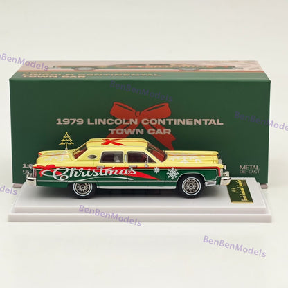 1:64 Turning Crush Christmas 1979 Lincoln Continental Town Car Alloy Car Model