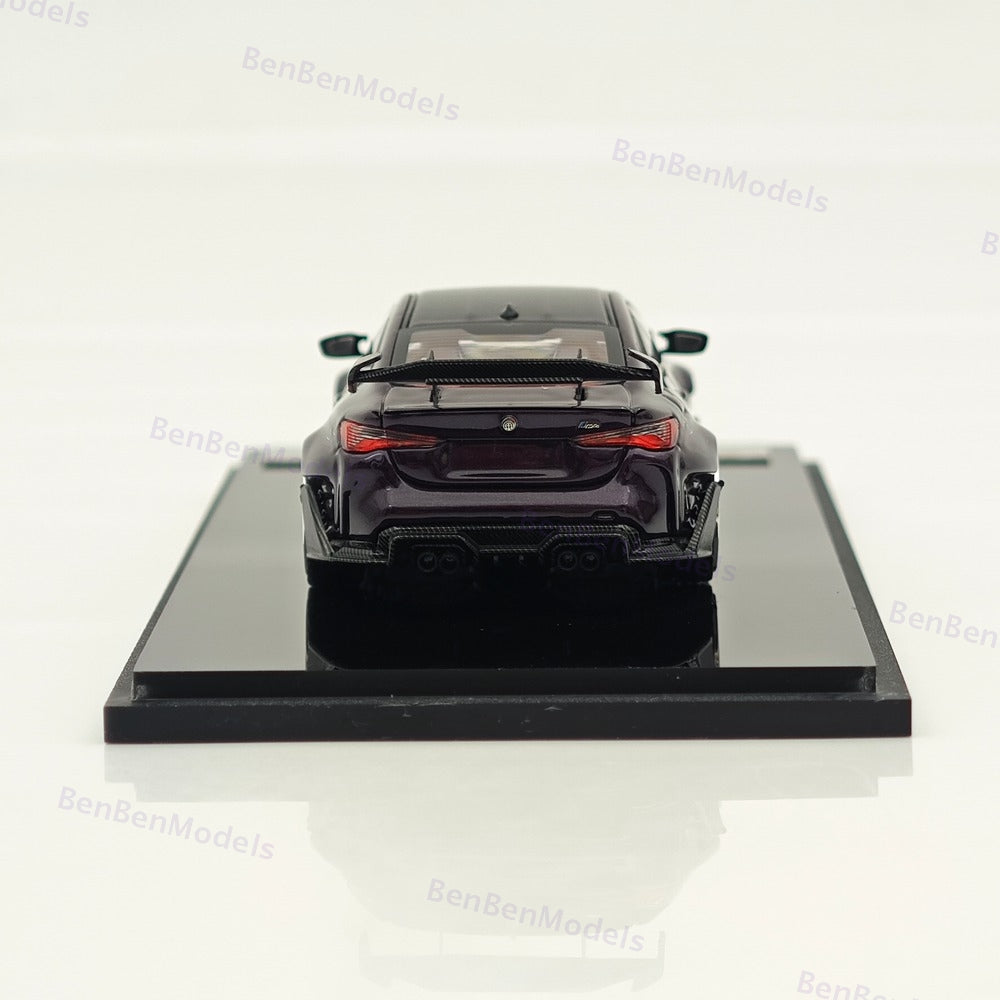1:64 SW BMW M4 G82 Sports Model ADRO BODY KIT Model Car Alloy Purple Gifts