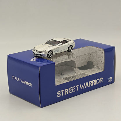 1:64 STREET WARRIOR Mercedes SLR McLaren White Diecast Model Car Limited