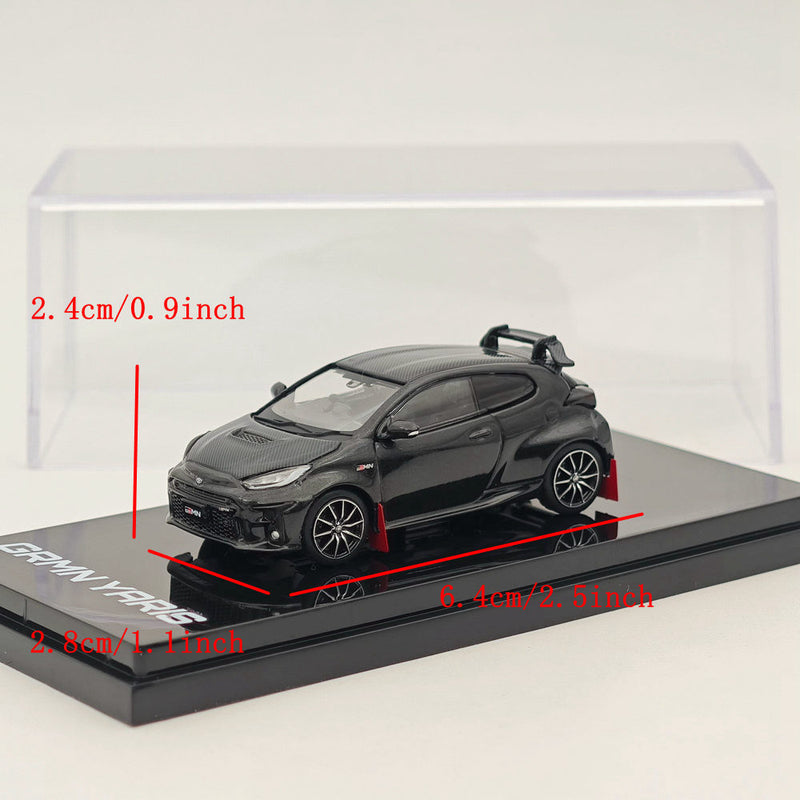 Hobby Japan 1:64 Toyota GRMN YARIS Rally Pacakge with GR PARTS Precious Black Pearl HJ643024RBK Diecast Models Car Collection