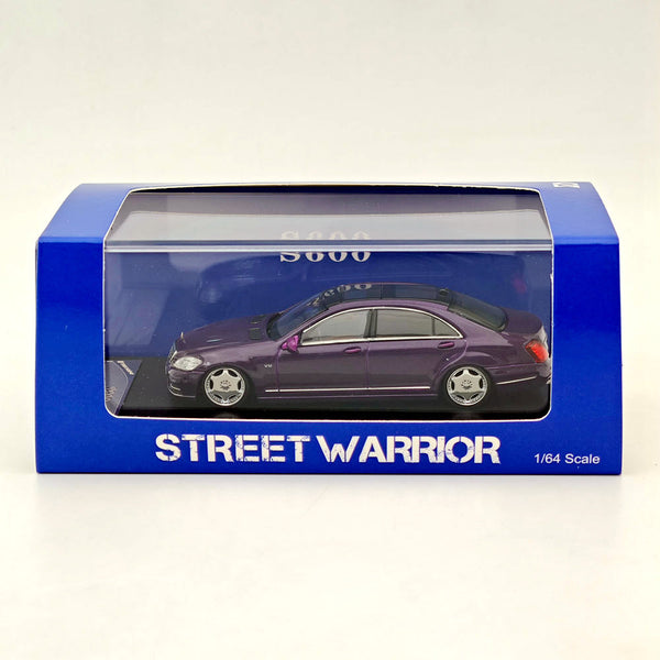 Street WARRIOR SW 1/64 Mercedes Benz S Class S600L W221 Purple Limited to 399 Diecast Models Car Collection