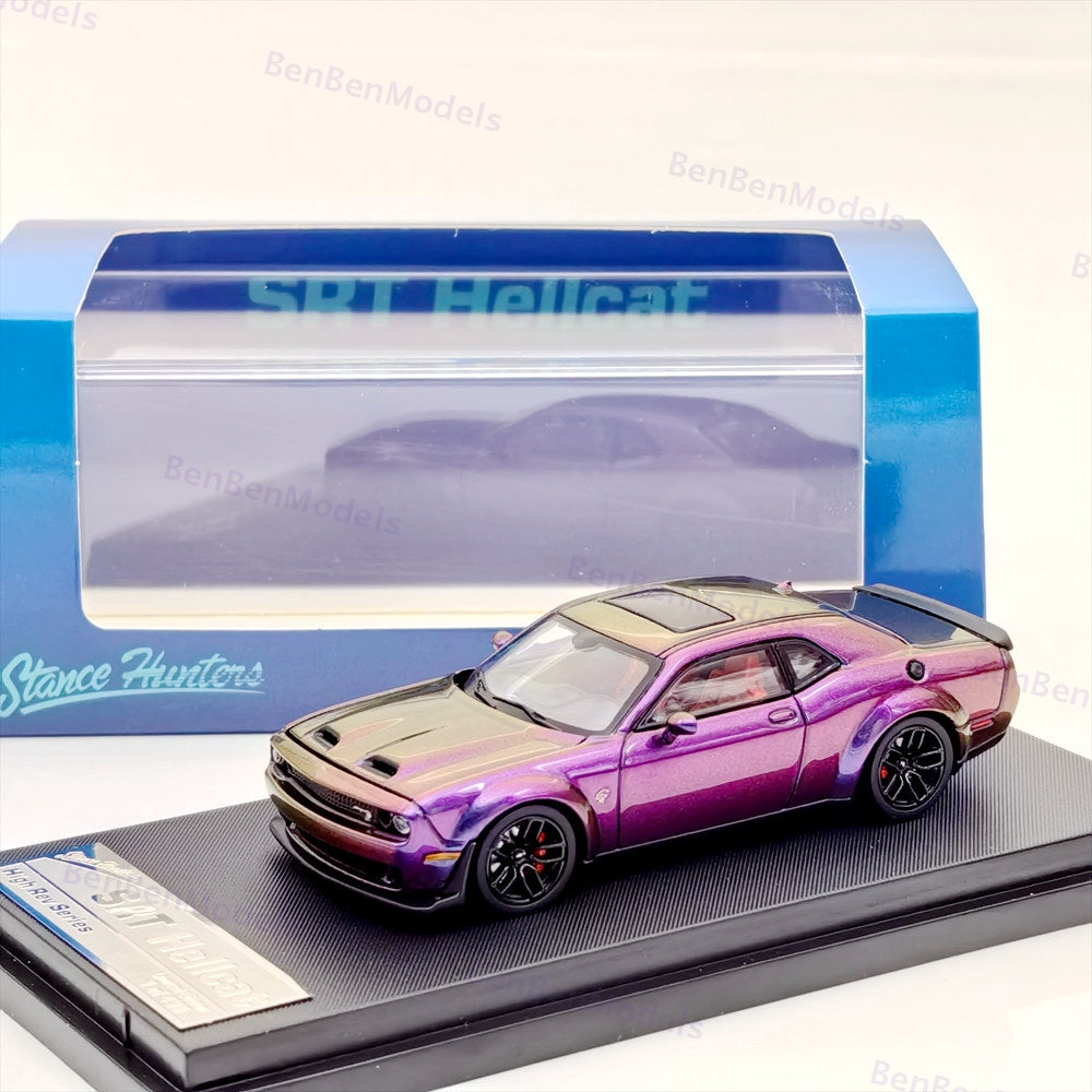 Stance Hunters 1:64 gradient purple Dodge SRT Hellcat Muscle Sports Diecast Metal Car US In stock