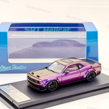 Stance Hunters 1:64 gradient purple Dodge SRT Hellcat Muscle Sports Diecast Metal Car US In stock