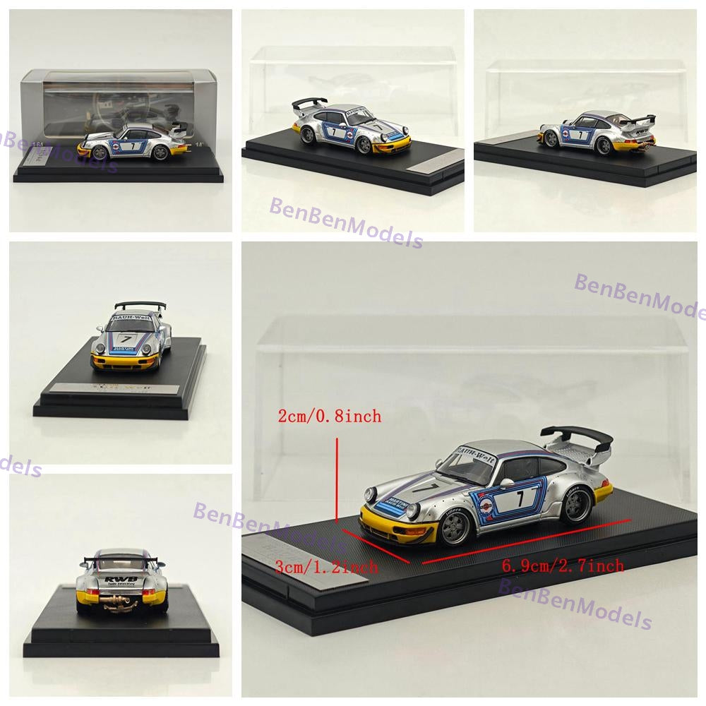 1:64 SW Porsche RWB 964 Classic Sports Model Diecast Model Car Limited Edition