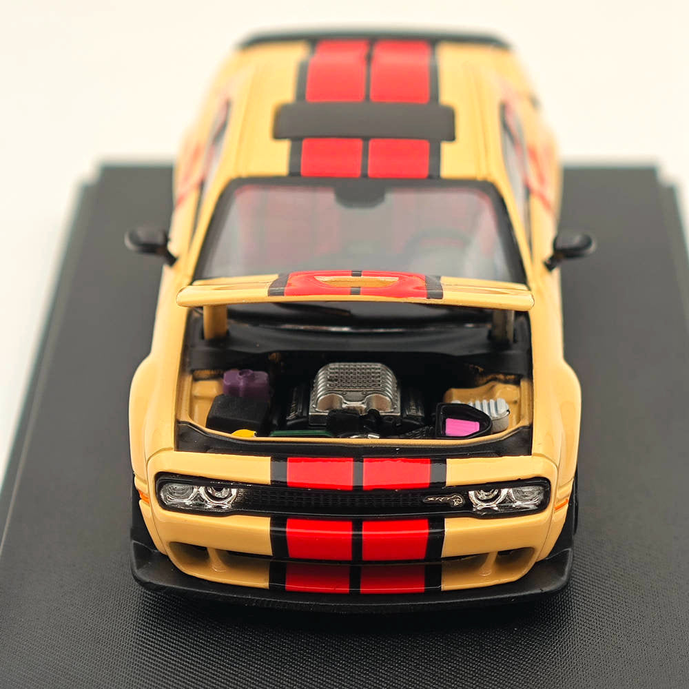 Stance Hunters 1/64 Dodge SRT Hellcat Desert Yellow Diecast Model Car Collection
