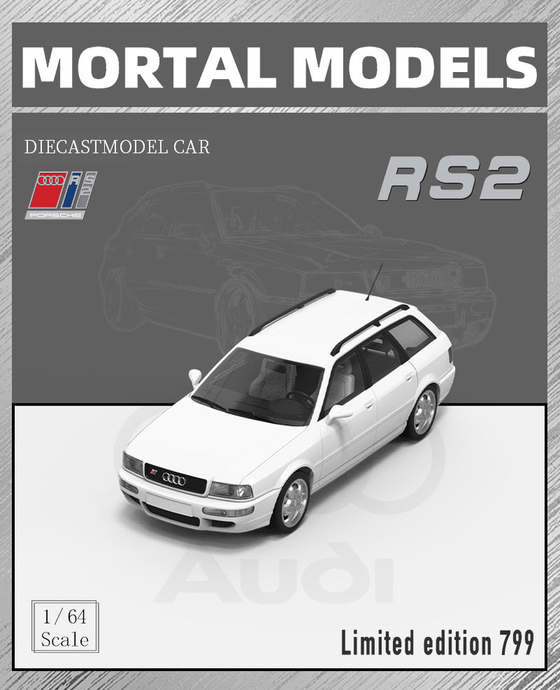 Pre-sale Mortal 1:64 Audi Rs2 Avant Station Wagon Miniature Diecast Toys Car Models Hobby Collection Gifts