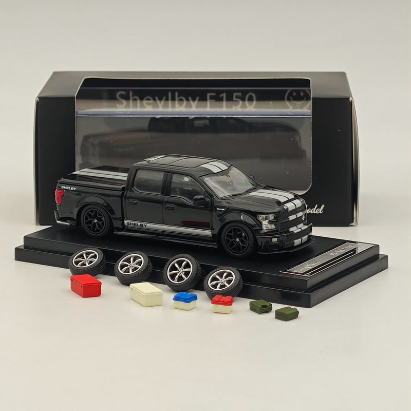 Funny Model 1/64 Scale Ford SHELBY F-150 Shelby Super Snake Pickup Diecast Black