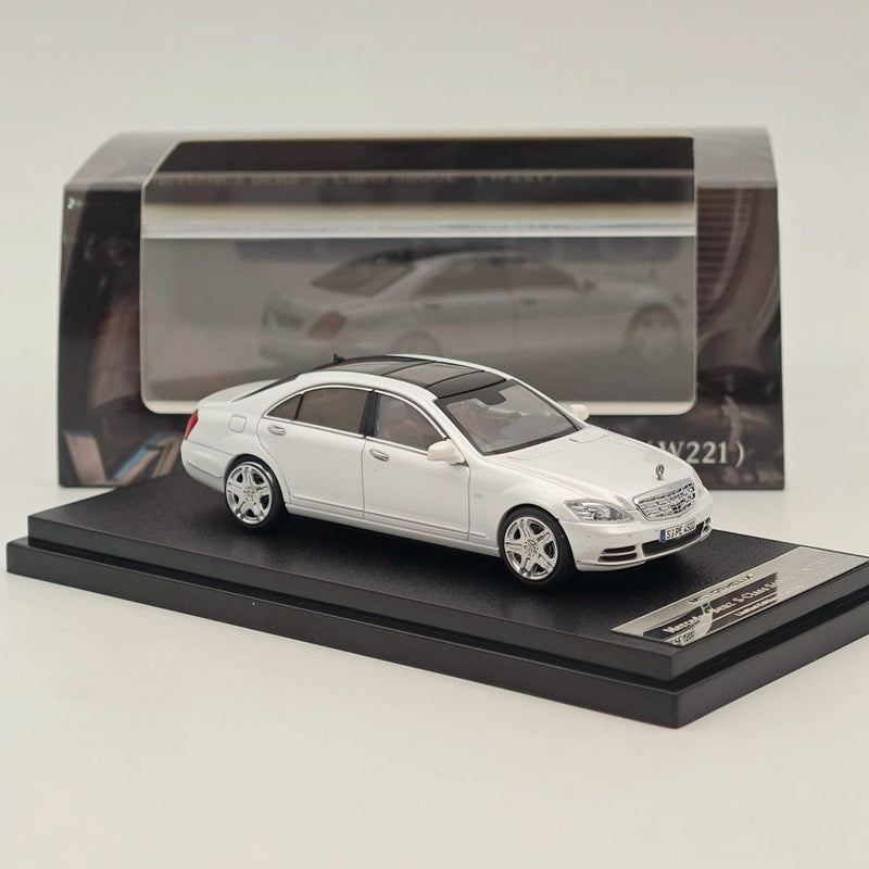 MOTORHELIX 1:64 Mercedes-Benz S-Class S600L (W221) White Diecast Models Car Collection