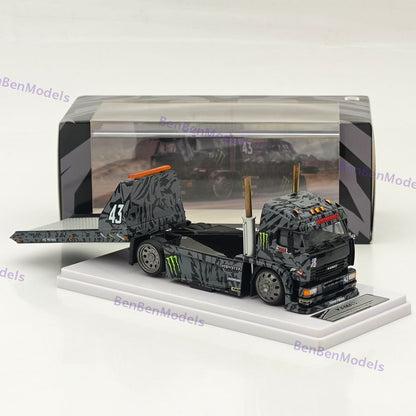 1:64 SW Ford Mustang 1965 Hoonicorn RTR V3 HORZON / KamaZ trailer Car Diecast