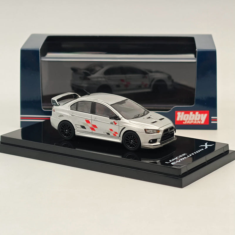 1/64 Hobby Japan Mitsubishi Lancer Evolution X RALLIART Cool Silver Metallic