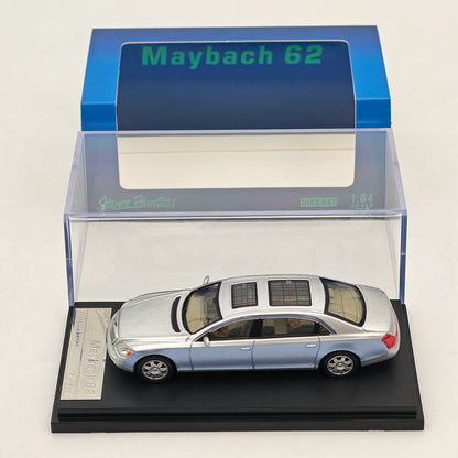 Modèle réduit de voiture moulé sous pression Mercedes Benz Maybach 62 SH 1/64 de Stance Hunters, collection argent