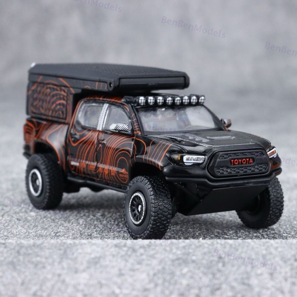 Model 1:64 Collectible Toyota Tacoma Off-Road Camper GCD Car Diecast Gifts