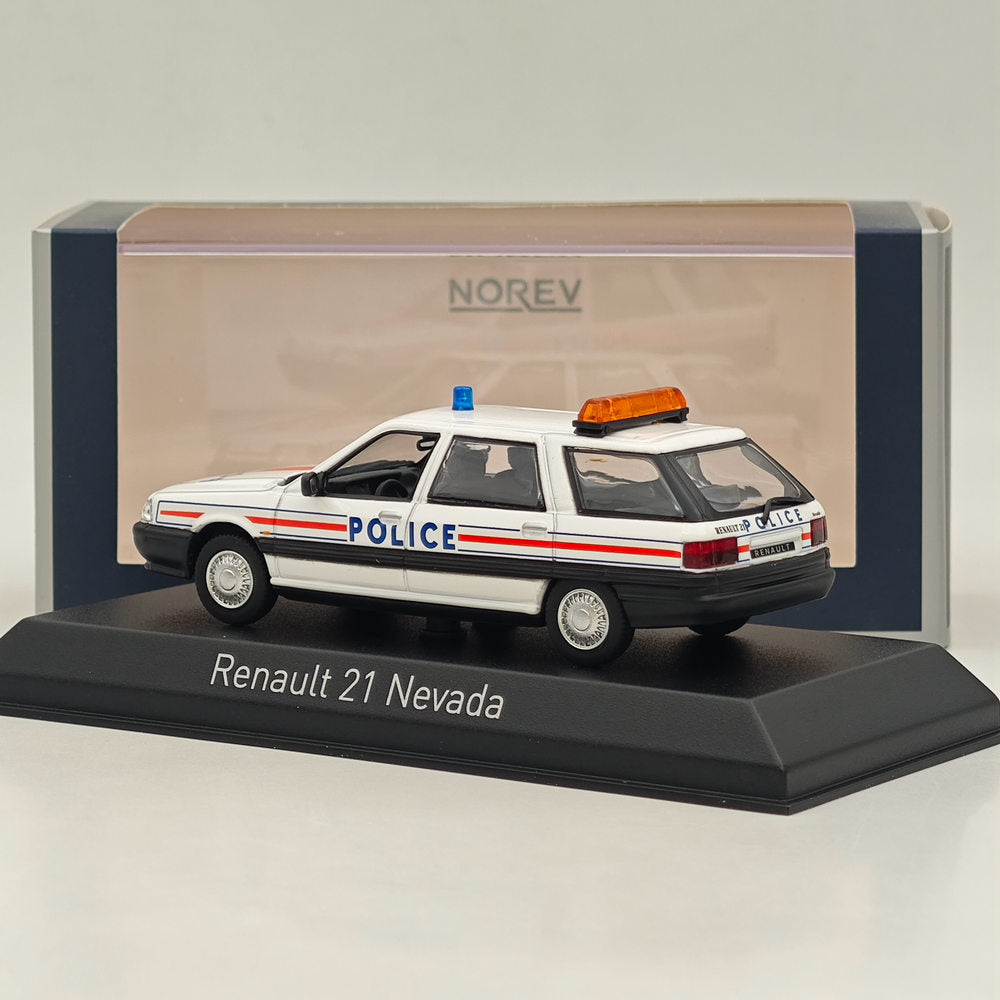 1/43 Norev Renault R21 Nevada 1989 Police Nationale moulé sous pression modèle voitures blanc 