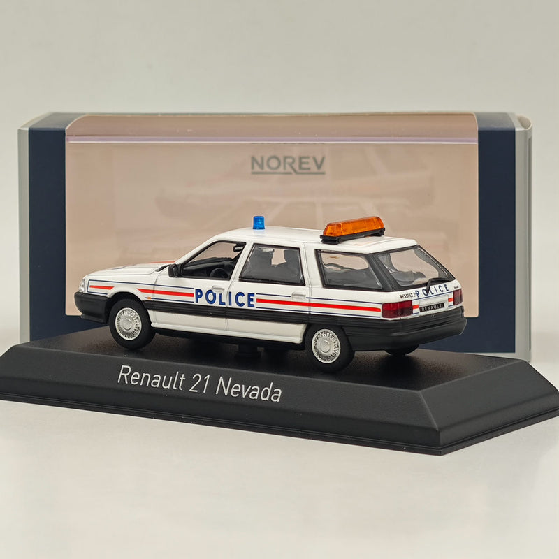 1/43 Norev Renault R21 Nevada 1989 Police Nationale Diecast Model Cars White