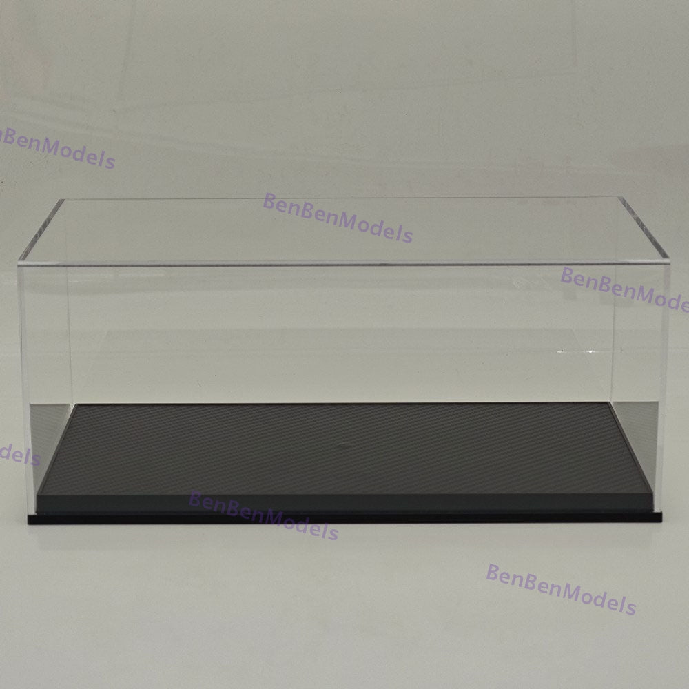 1:18 Model Car Acrylic Case Display box Transparent Dustproof Carbon Fiber Base