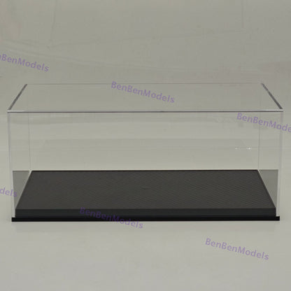 1:18 Model Car Acrylic Case Display box Transparent Dustproof Carbon Fiber Base