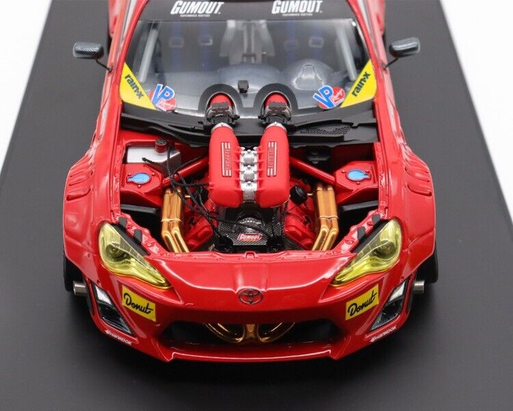 1/18 Toyota GT4586 Ferrari Engine Super Modificat Red Diecast Model Car Lmited Collection Christmas Present