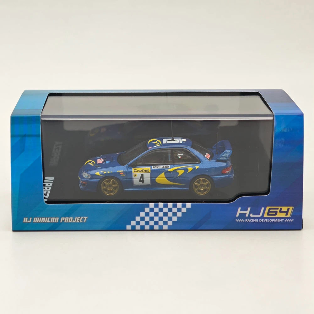 Hobby Japan 1:64 Impreza WRC 1997 #4 Monte-Carlo Winner Diecast HJR642041B Blue