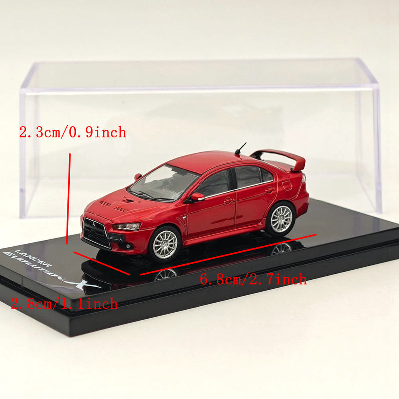 Hobby Japan 1/64 Mitsubishi Lancer Evolution X Phantom Red Metallic HJ641053AR Diecast Model Car Limited Collection