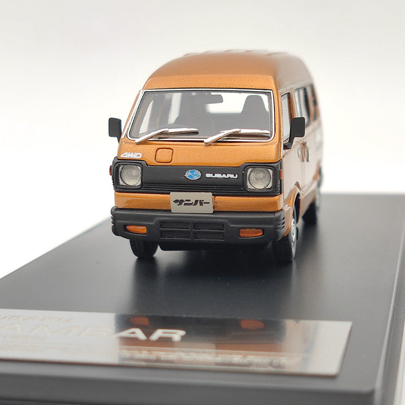 Hi-Story 1/43 Subaru SAMBAR 4WD 1980 HS340BR Resin Models Car Collection Brown Toys Gift