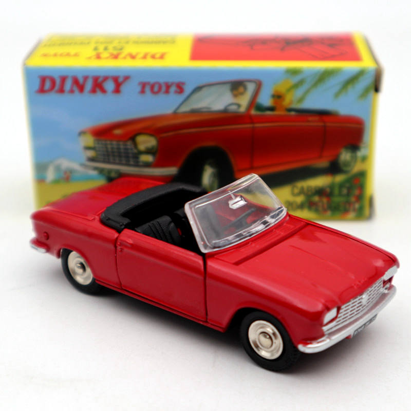 Atlas 1:43 Dinky Toys 511 Cabriolet 204 Peugeot Red Diecast models car Limited Edition Collection Toy Gift