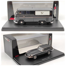 1/43 SCHUCO JAGUAR E-TYPE &amp; VOLKSWAGEN T1 1961 VOITURE FUNÉRAIRE - modèle de voiture jouet en résine noire cadeau