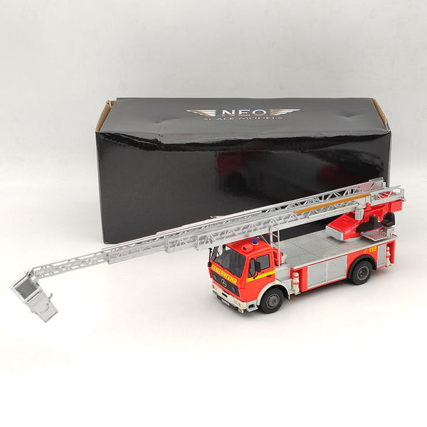 NEO SCALE MODELS 1:43 1988 MERCEDES BENZ 1422 METZ DLK23-12 TRUCK FIRE ENGINE RESIN TOYS CAR GIFT