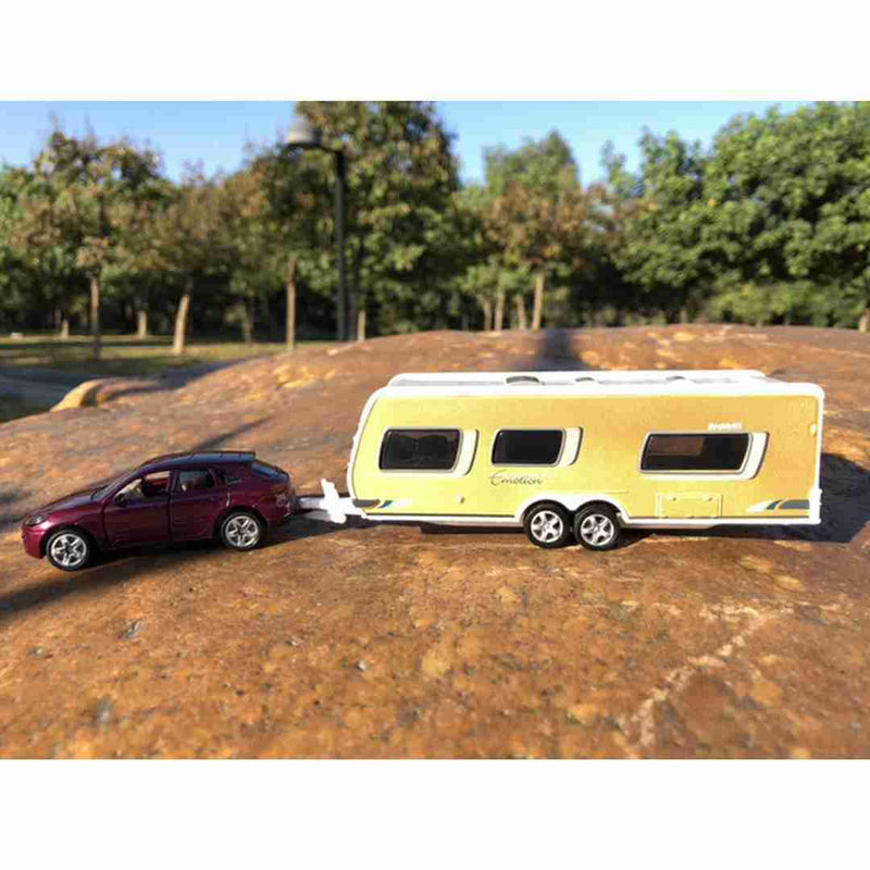 1:55 Siku Super 2542 PKW mit Wohnwagen Car With Caravan Voiture avec Caravane Porsche + station wagon + doll Diecast Toys Models Collection Gifts