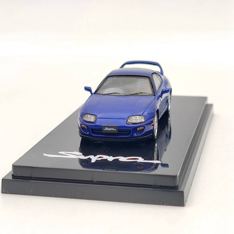 Hobby Japan 1/64 TOYOTA Supra RZ A80 with Engine Display Model HJ641042ABL Blue Limited Cast Iron Collection Toys Car Gift
