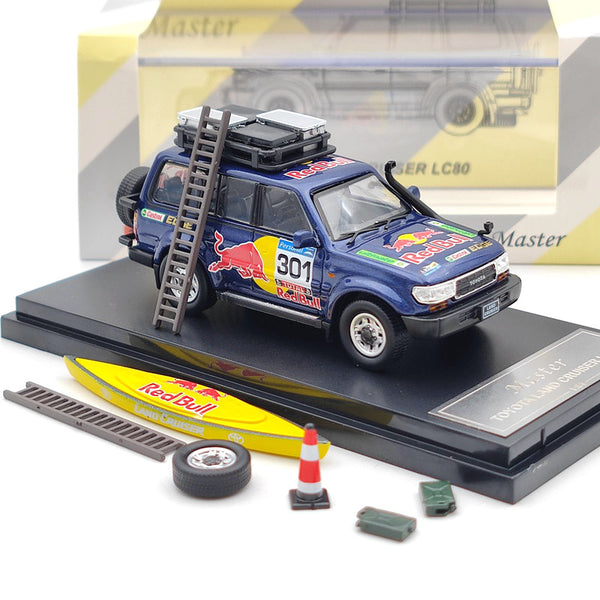 Master 1:64 Toyota Land Cruiser LC80 Diecast Models Toys Car RedBull Collection Gifts
