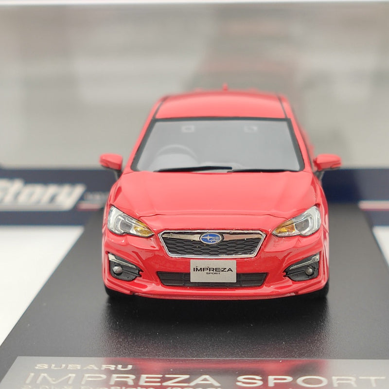 Hi-Story 1/43 2016 Subaru Impreza Sport 2.0i-S EyeSight Red HS190RE Resin Model Car