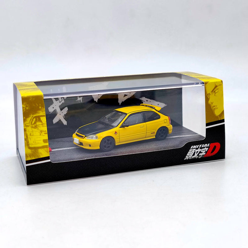 Hobby Japan HJ642016DA 1/64 Honda Civic TYPE R (EK9) Project D Diorama Set Diecast Model Car Collection