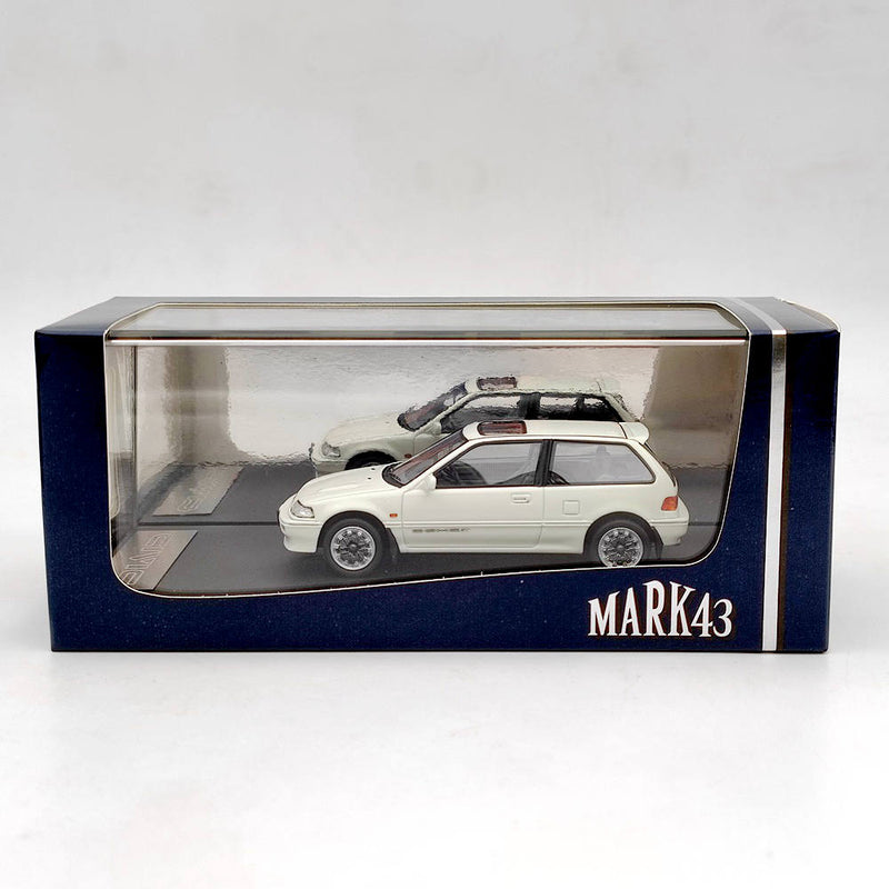 Mark43 1/43 Honda CIVIC Si EF3 DOHC with MUGEN CF-48 Wheel White PM4358SW Resin Toy Car Model Gift