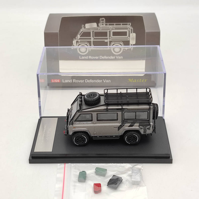 Master 1:64 Land Rover Defender Metal Van Camp Diecast Toys Car Models Limited Miniature Vehicle Hobby Collection Gifts