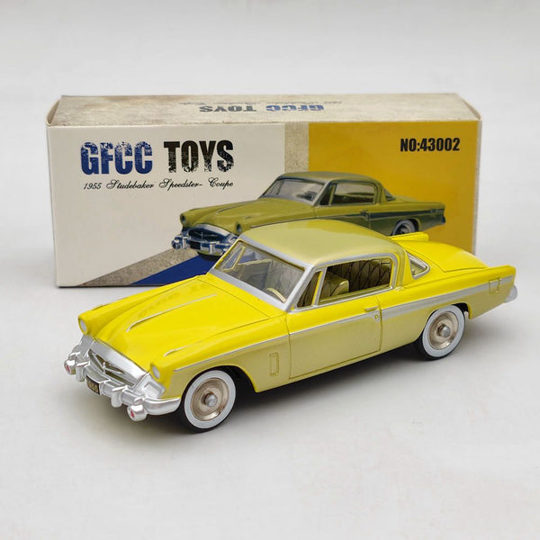 GFCC 1:43 1955 Studebaker Speedster-Coupe Yellow #43002A Alloy car model Toys Limited Collection Gift