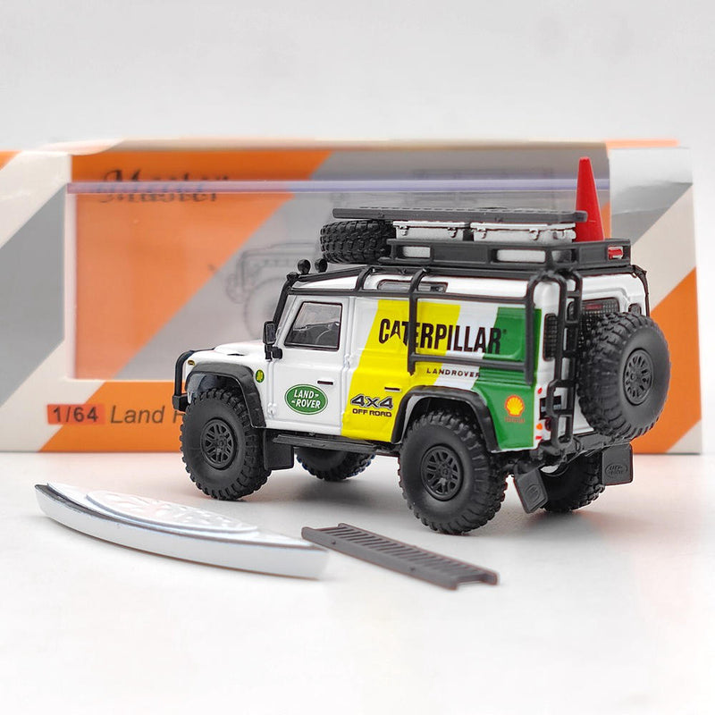 Master 1:64 Land Rover Defender 110 Caterpillar 4x4 Diecast Models Toys Car Limited Collection Gifts