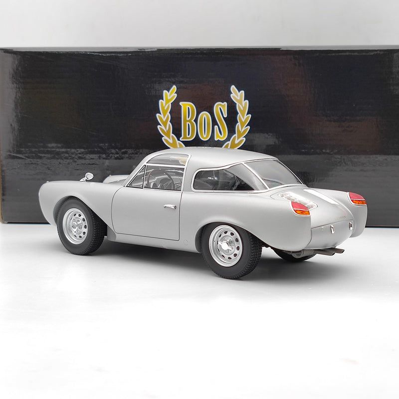 BOS 1/18 Porsche Glockler Coupe 1954 BOS235 Resin Model Car Limited Silver Gift