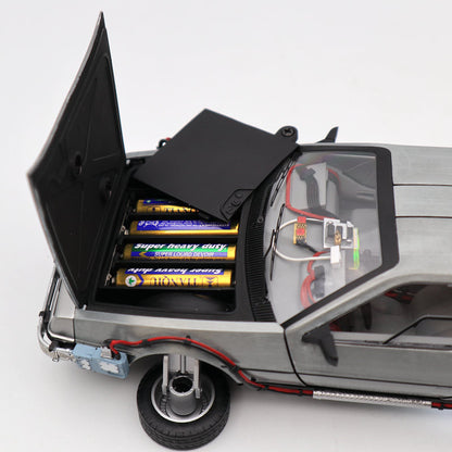 Hot Wheels 1/18 Super Elite Retour vers le futur Time Machine BLY44 Édition ultime Modèles de voitures Jouets moulés sous pression Loisirs Collection Cadeaux