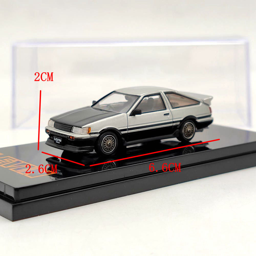 1/64 Hobby Japan TOYOTA COROLLA LEVIN AE86 3 Door CUSTOM Sliver HJ641037CSK Diecast Model Toys Car Limited Collection Gift