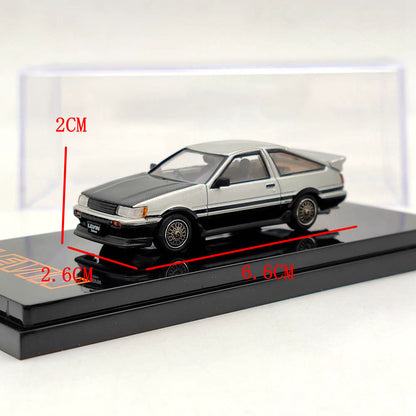 1/64 Hobby Japan TOYOTA COROLLA LEVIN AE86 3 Door CUSTOM Sliver HJ641037CSK Diecast Model Toys Car Limited Collection Gift