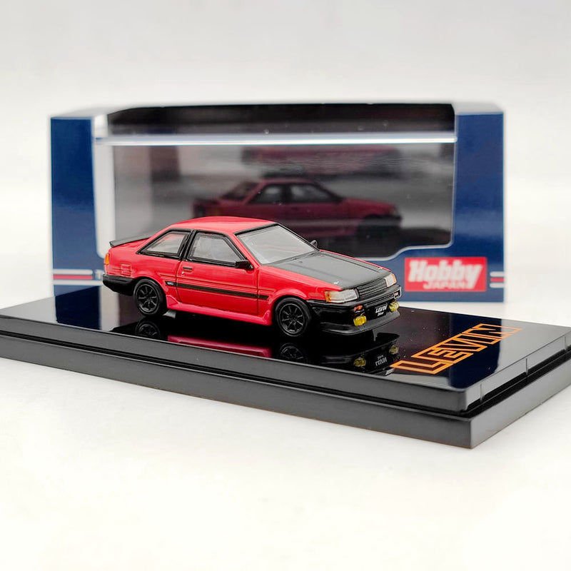 1/64 Hobby Japan TOYOTA COROLLA LEVIN AE86 2 Door Carbon Bonnet Red HJ641035CRK Diecast Model Toys Car Limited Collection Gift
