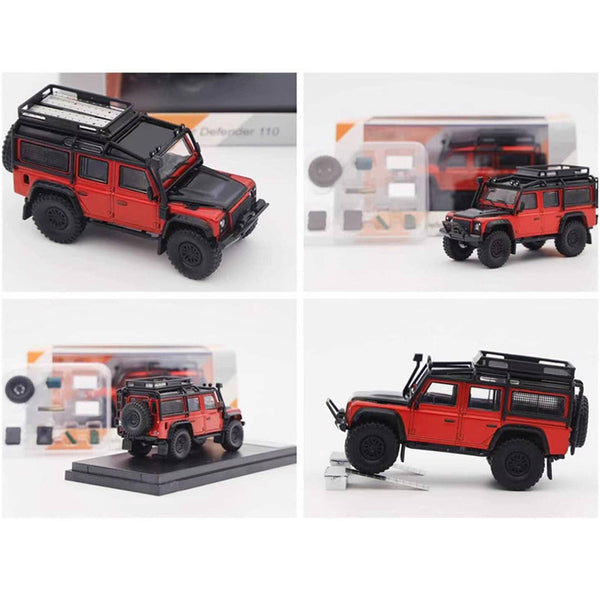 Master 1:64 Land Rover Defender 110 Big wheels With Luggage Diecast Toys Models Car Collection Gifts