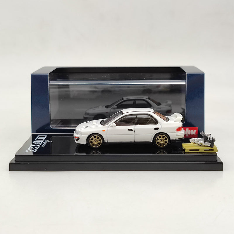 Hobby Japan 1:64 Subaru Impreza WRX GC8 1992 Version With Engine HJ642013BBK Diecast Model Toys Car Limited Collection