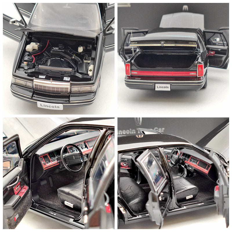 1/18 Lincoln Towncar V8 1993-1995 Super Diecast Toys Car models Collection (Leather seat)