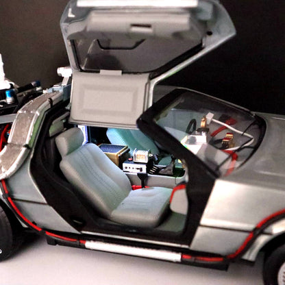 Hot Wheels 1/18 Super Elite Retour vers le futur Time Machine BLY44 Édition ultime Modèles de voitures Jouets moulés sous pression Loisirs Collection Cadeaux