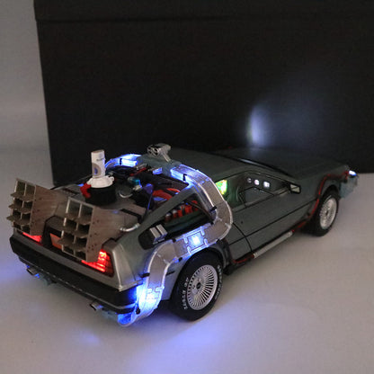 Hot Wheels 1/18 Super Elite Retour vers le futur Time Machine BLY44 Édition ultime Modèles de voitures Jouets moulés sous pression Loisirs Collection Cadeaux