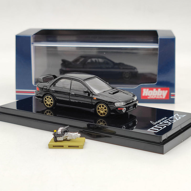 Hobby Japan 1:64 Subaru Impreza WRX GC8 1992 Version With Engine HJ642013BBK Diecast Model Toys Car Limited Collection