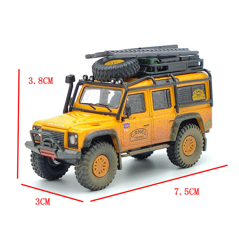 Master 1:64 Land Rover Defender 110 Camel Cup Dirty Version Diecast Toys Car Models Limited Collection Gifts